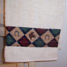 Horse & Horseshoe Edged Handtowel