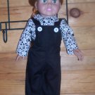 2-pc Overalls and Blouse Set