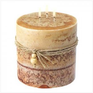 39244 Rustic Wood Oversized Pillar
