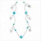 38502 Blue Bejeweled Necklace