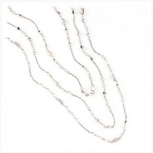 39522 Silver-Tone Raindrop Necklace