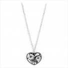12005 Cloisonne Heart Necklace