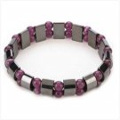 12270 Hematite Amethyst Bracelet