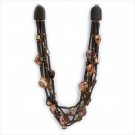 12123 Leopard Tribal Shell Necklace