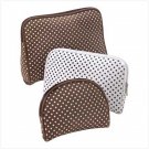 12254 Cocoa Dots Travel Bag Trio