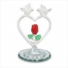 36360 Glass Doves and Heart