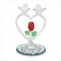 36360 Glass Doves and Heart