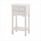 36644 White Table with 2 Drawers