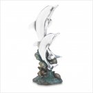 38427 Silver Dolphin Statue