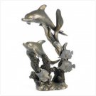 37571 Antique Bronze Finish Dolphins