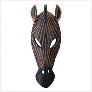 34758 Zebra Mask Wall Plaque