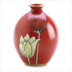 38660 Hand Painted Tulip Vase
