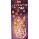 Attracts Money Incense Sticks Six-pack (~20 Sticks Per Pack) Box HEM   