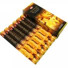 Gold Rain Incense Sticks Six-pack (~20 Sticks Per Pack) Box HEM    