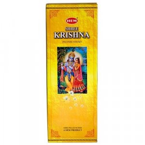 Shree Krishna Incense Sticks Six-pack (~20 Sticks Per Pack) Box HEM   