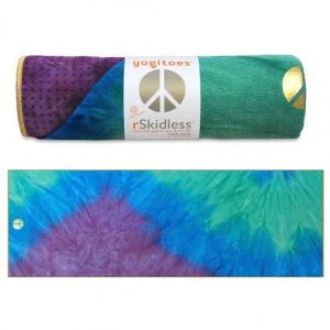 Yogitoes Skidless Mat Towel Peacock