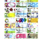 Name Labels Stickers- Snoopy Series