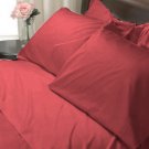 SHEET SET KING SOLID 100%Egyptian Cotton Color Bricks Red 800TC.