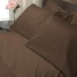 100%Egyptian Cotton Color  Cocoa 1200TC Queen Solid Sheet Set
