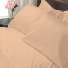 100%Egyptian Cotton Color  Peach 1200TC Queen Solid Sheet Set