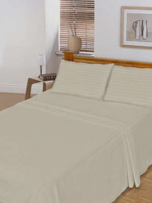 SHEET SET 100 % Egyptian Cotton Color Ivory 1500 TC King Size Solid.