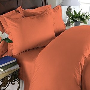 SHEET SET 100 % Egyptian Cotton Color Clay 1500 TC King Size Solid.
