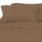 100%Egyptian Cotton Color Cocoa 600 TC Queen Size Solid Sheet Set.