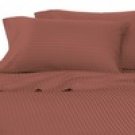 100%Egyptian Cotton Color Deep Red Wood 600 TC Queen Size Solid Sheet Set.