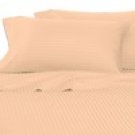 100%Egyptian Cotton Color Peach 600 TC Queen Size Solid Sheet Set.