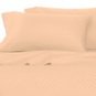 100%Egyptian Cotton Color Peach 600 TC Queen Size Solid Sheet Set.