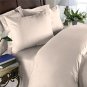Duvet Cover With Pillow Sham Queen Solid 100% Egyptian Cotton, Color Taupe, TC 1000.