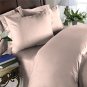 Duvet Cover With Pillow Sham Queen Solid 100% Egyptian Cotton, Color  Rose, TC 1000.