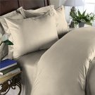 Duvet Cover With Pillow Sham Queen Solid 100% Egyptian Cotton, Color  Ivory, TC 600.