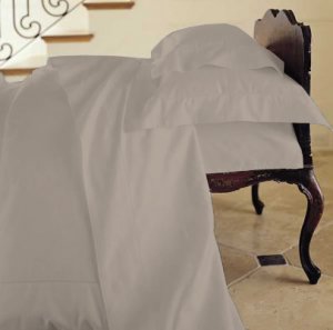 Duvet Cover Solid 100% Egyptian Cotto, Color Fog, TC- 600, Size Twin.