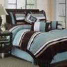 11 PCa BED IN BAG SIZE KING COLOR PALERMO BLUE 100% EGYPTIAN COTTON