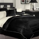 11 PCa BED IN BAG QUEEN KING COLOR BLACK 100% EGYPTIAN COTTON