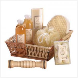 Ginger White tea set Basket