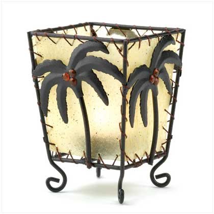 Tropical Palm Votive Holder