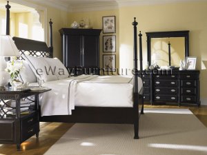 Black Poster Bed Master Bedroom Set