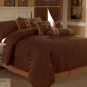 KING COMFORTER 7 Pc SET Rustic Brown Western Gold Texas Star Microfiber Sham New