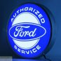 FORD SERVICE AUTHORIZED LOGO Backlit LED SIGN 15" Hang Wall Window Warranty New