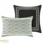 KING COMFORTER 5 Pc SET Black White Gray Damask Medallion Pattern Polyester New