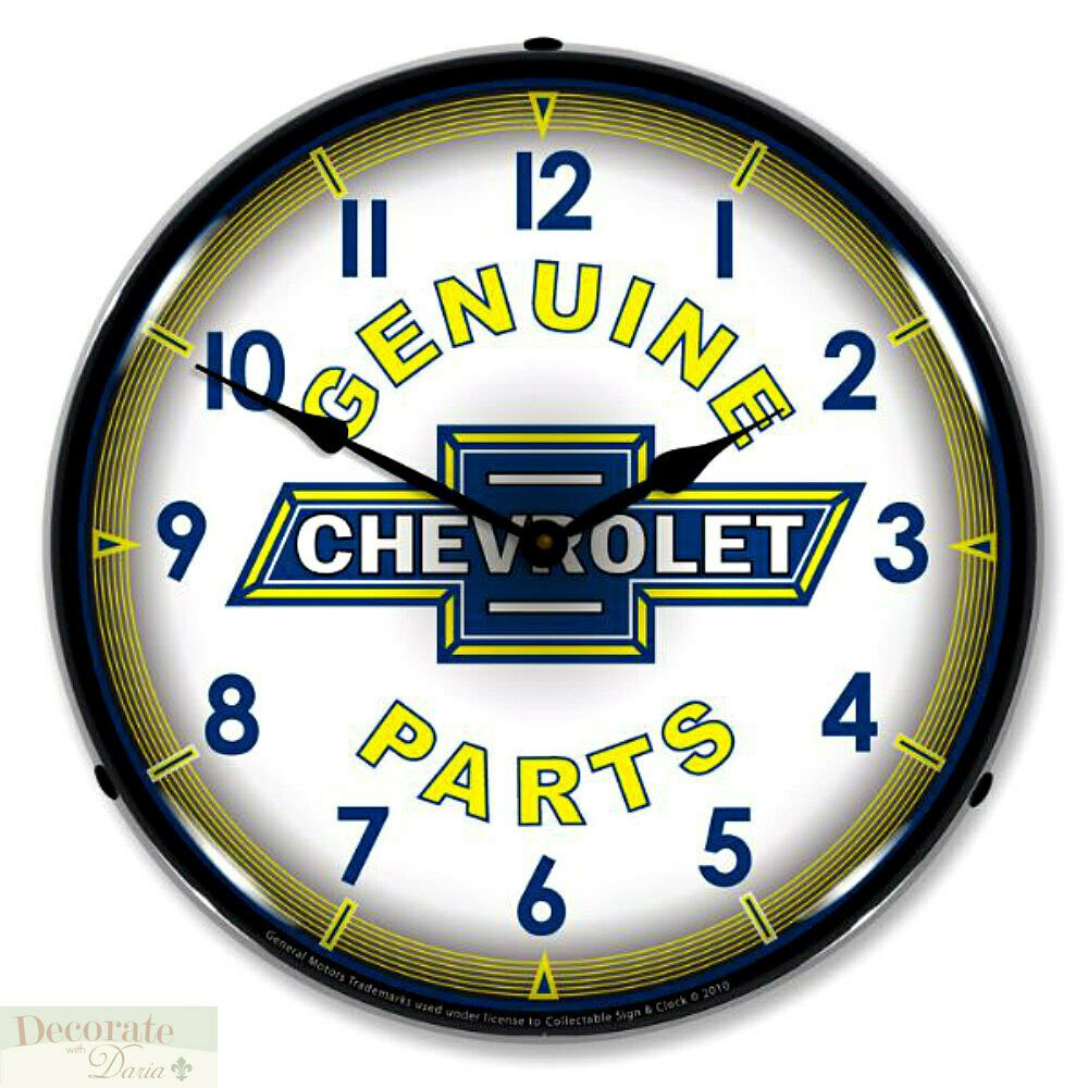 CHEVROLET GENUINE PARTS LOGO WALL CLOCK 14