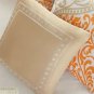 CAL KING COMFORTER 5 Pc SET Orange Damask Medallion Pattern Polyester Shams New