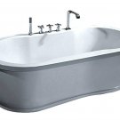 BATHTUB FREESTANDING WHIRLPOOL JETTED Hydrotherapy Massage 67"L Tub 1HP 110v New