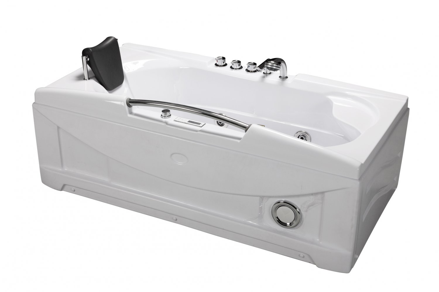 66" WHITE BATHTUB WHIRLPOOL JETTED SPA Tub 19 Massage Air Jets Inline