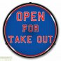 OPEN FOR TAKE OUT Sign 14" LED Light Store Business Advertise Made USA Warranty