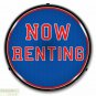 NOW RENTING Sign 14" LED Light Store Business Advertise Made USA Life Warranty