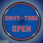 DRIVE-THRU OPEN Sign 14" LED Light Store Business Advertise Made USA Warranty