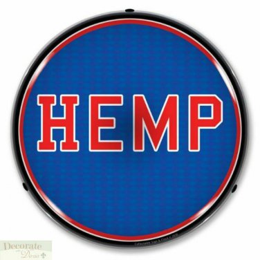 HEMP Sign 14" LED Light Store Business Advertise Made USA Lifetime Warranty New